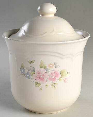 Tea Rose Large Canister & Quote Lid