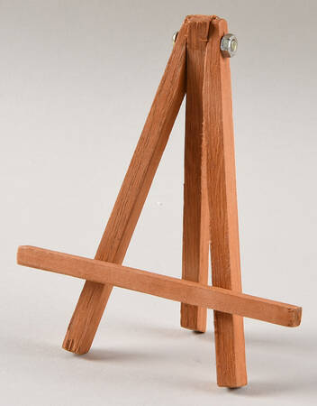 Tea Rose Square Plaque-Wood Easel