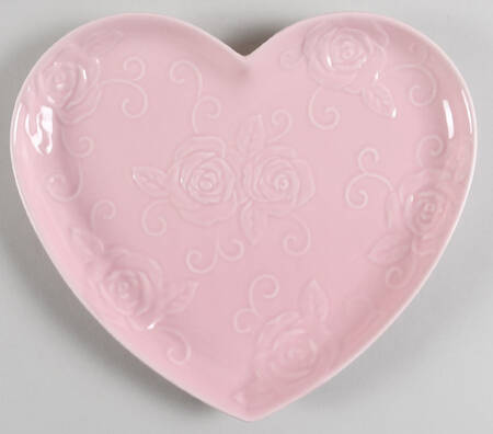 Tea Rose 9" Heart Plate by Pfaltzgraff