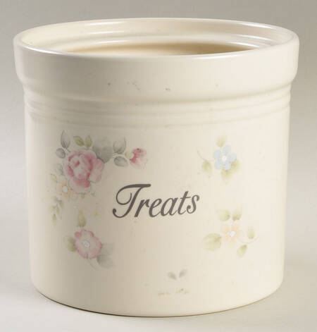 Tea Rose Treat Jar No Lid