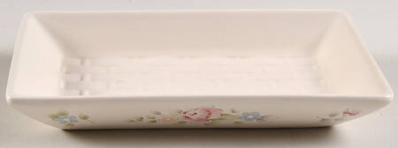 Tea Rose Ceramic Tray for Metal Bread/Basket Tray by Pfaltzgraff