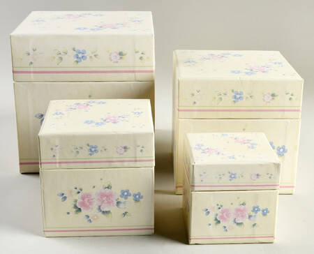 Tea Rose Paper Nesting Boxes - Set of 4