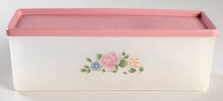 Tea Rose 9" Plastic Rectangular Storage Box