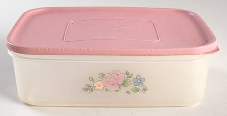 Tea Rose 9" Plastic Rectangular Storage Box by Pfaltzgraff