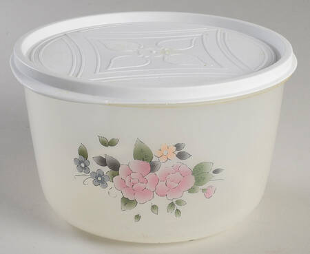 Tea Rose 5" Plastic Nested Storage Bowl & Lid