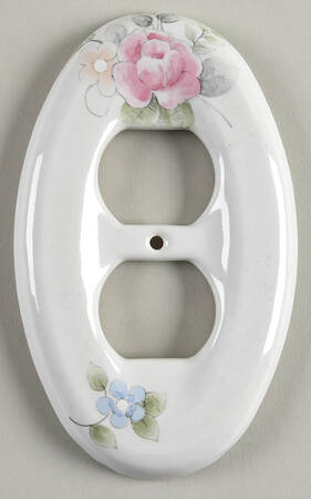 Tea Rose Double Electrical Outlet Cover