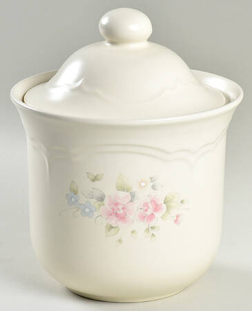 Tea Rose Medium Canister & Lid without Seal Ring by Pfaltzgraff