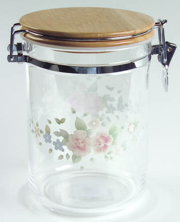 Tea Rose Medium Acrylic Storage Jar & Lid