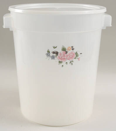 Tea Rose Plastic Flour Storage Bin & Lid