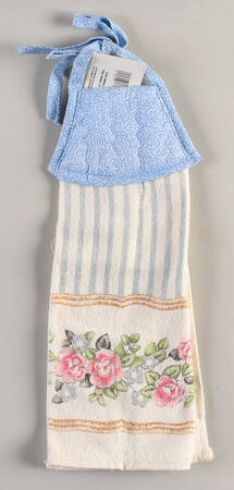 Tea Rose Cloth Tie Towel by Pfaltzgraff