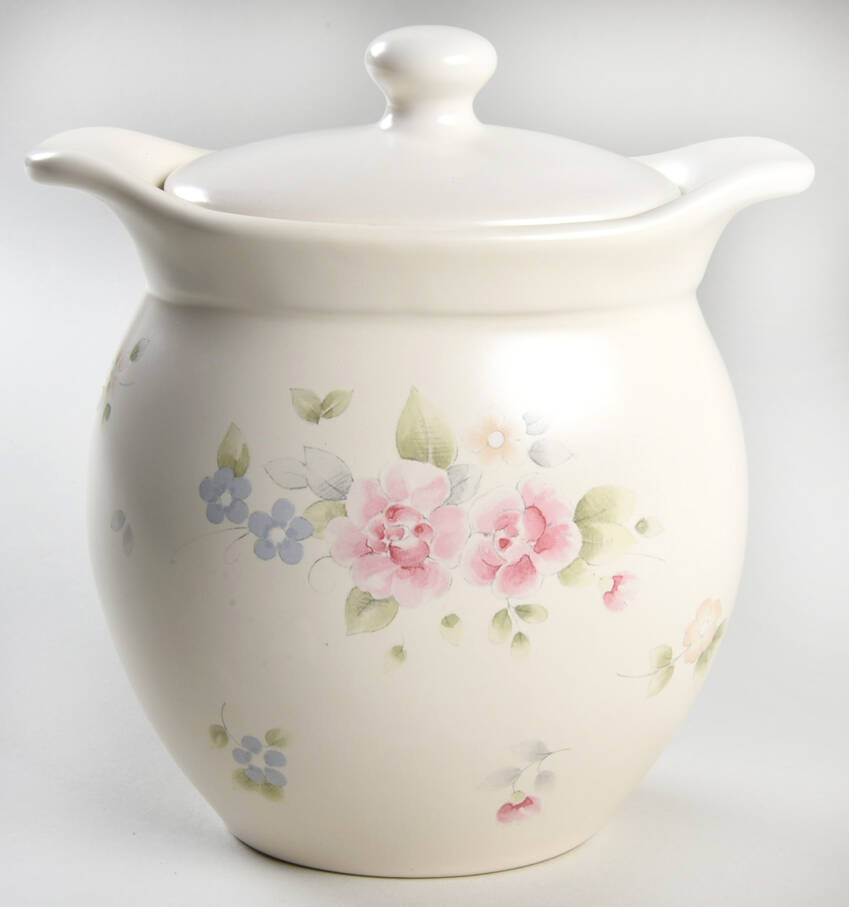 Tea Rose Brown Sugar Crock by Pfaltzgraff