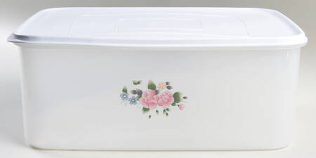 Tea Rose 14" Plastic Rectangular Storage Box by Pfaltzgraff