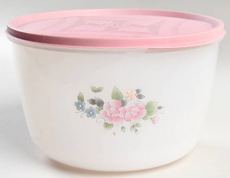 Tea Rose 8" Plastic Nested Storage Bowl & Lid