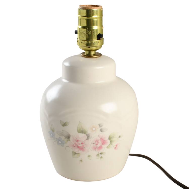 Tea Rose 9" Electric Lamp No Shade by Pfaltzgraff