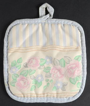 Tea Rose Cloth Potholder