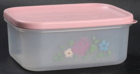 Tea Rose 5" Plastic Rectangular Storage Box