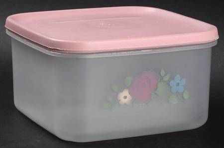Tea Rose 3" Square Plastic Storage Box