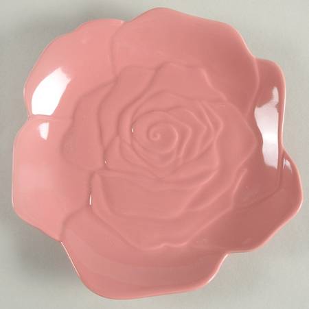Tea Rose Figural Dessert/Pie Plate