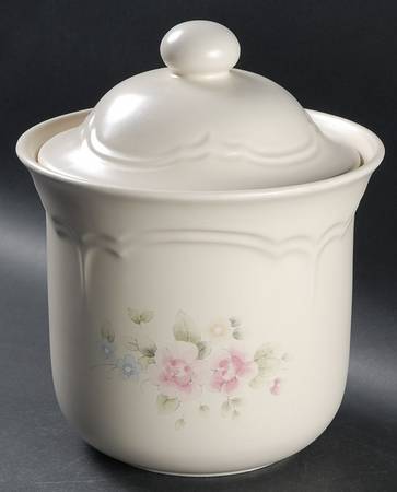 Tea Rose Extra Large Canister & Lid by Pfaltzgraff