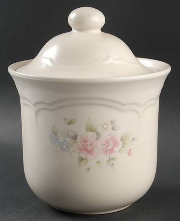 Tea Rose Medium Canister & Lid by Pfaltzgraff