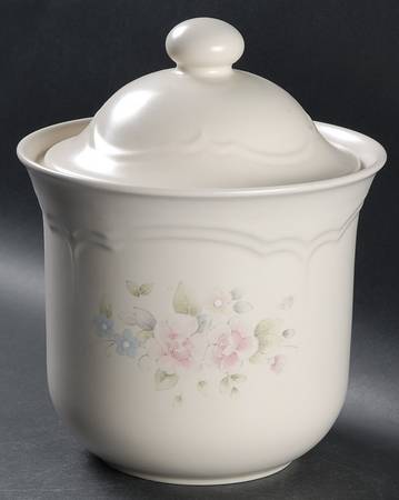 Tea Rose Large Canister & Lid by Pfaltzgraff