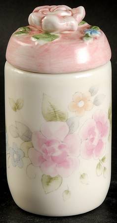 Tea Rose Candle Votive & Lid by Pfaltzgraff