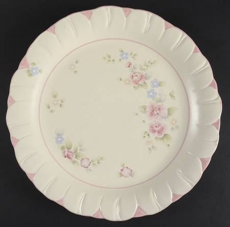 Tea Rose 13" Flower Round Serving Platter