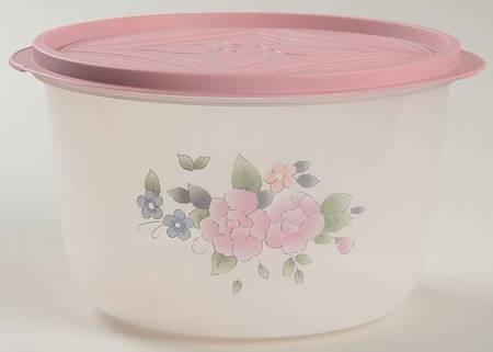 Tea Rose 5" Plastic Nested Storage Bowl & Lid