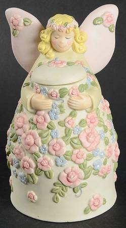 Tea Rose Angel Jar & Lid