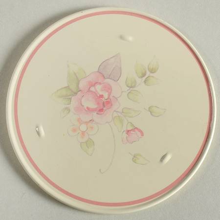 Tea Rose Metal Coaster with Cork Back by Pfaltzgraff