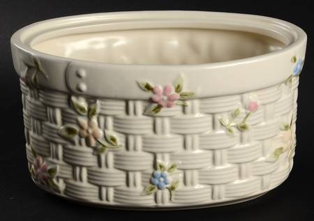 Tea Rose Sculpted Cookie Jar No Lid