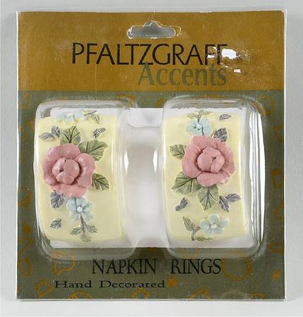 Tea Rose (Set of 2) Resin Napkin Rings