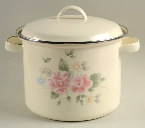 Tea Rose 3.5 Qt Metal Stockpot