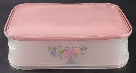 Tea Rose (3 Piece) Plastic Sure Fresh Set with Lids