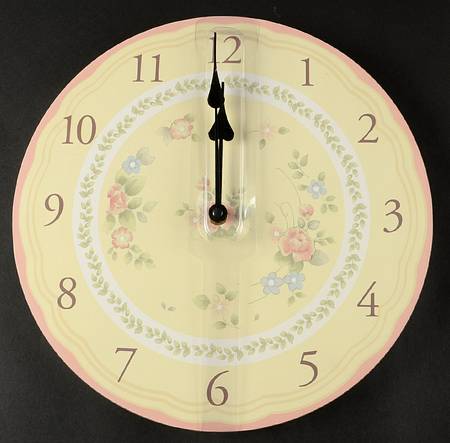 Tea Rose Wood Hanging Wall Clock