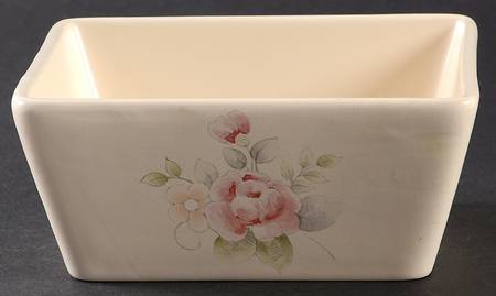 Tea Rose Rectangular Dip Bowl