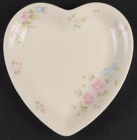 Tea Rose Heart Shaped Plate