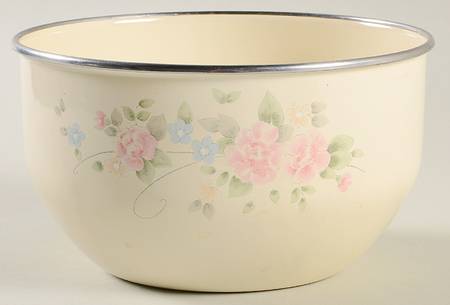 Tea Rose 7" Metal Bowl