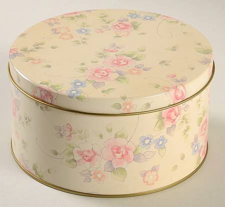 Tea Rose Small Round Storage Tin & Lid by Pfaltzgraff