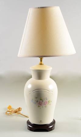 Tea Rose 24" Electric Lamp & Shade
