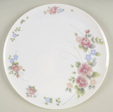 Tea Rose Plastic Dinner Plate
