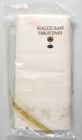 Tea Rose 50" x 96" Disposable Rectangular Tablecover by Pfaltzgraff