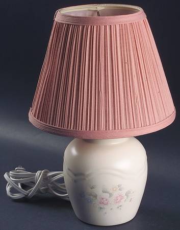 Tea Rose 9" Electric Lamp & Shade
