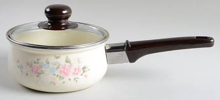 Tea Rose 1 Qt Metal Saucepan by Pfaltzgraff