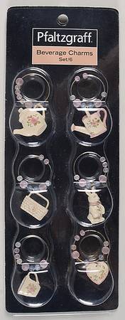 Tea Rose Wine Markers (Box Set of 6)