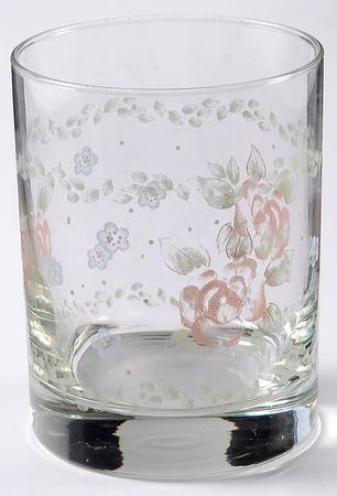 Tea Rose Glassware Short Tumbler by Pfaltzgraff