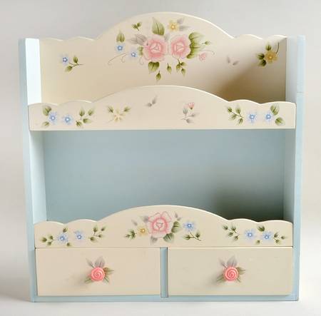 Tea Rose Wood Rack for Spice Jar Set