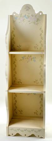Tea Rose 3 Tier Wood Shelf