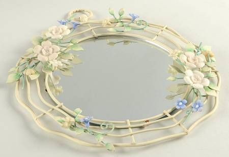 Tea Rose Hanging Wall Mirror