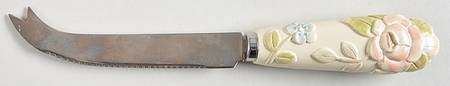 Tea Rose Cheese Knife with Stainless Blade
